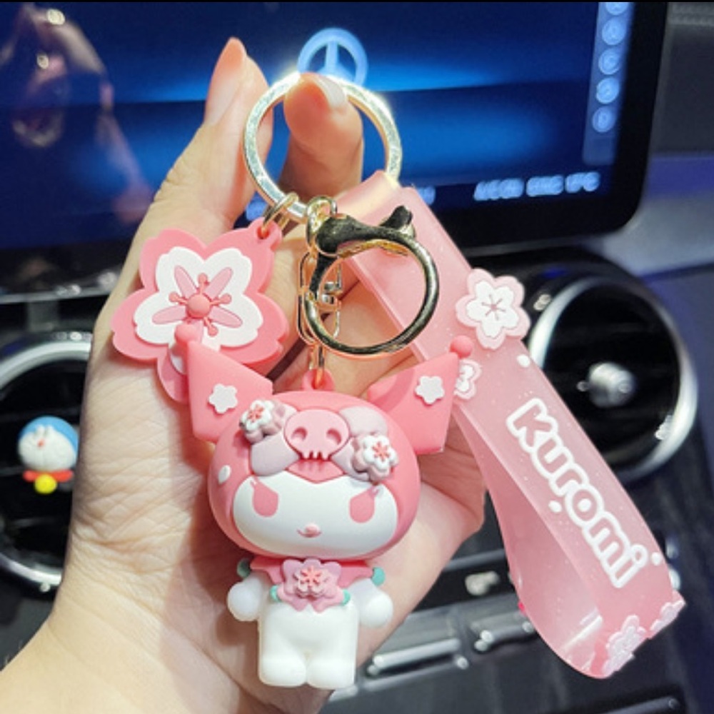 Sanrio KUROMI  KEYCHAIN Sakura Cherry Blossom hello kitty friends kawaii